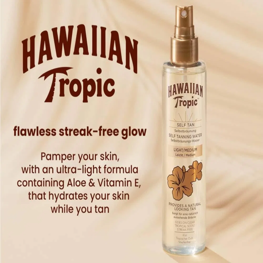 Вода-автозагар Hawaiian Tropic для светлой и средней кожи, 190 мл Corpoecapelli — фото 2