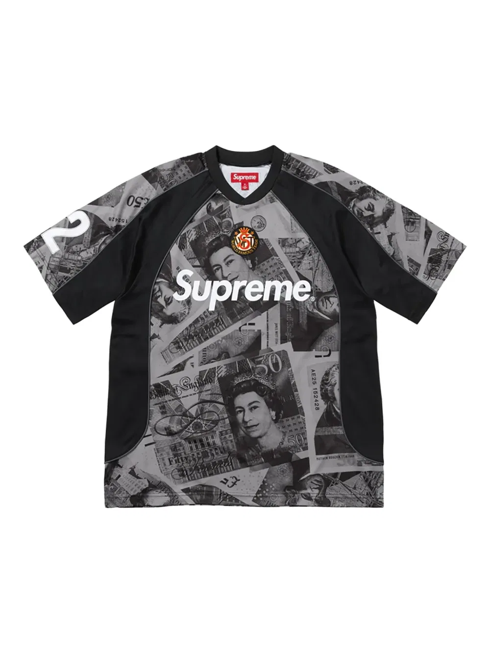 Футболка с надписью «Фунтс» Supreme, серый