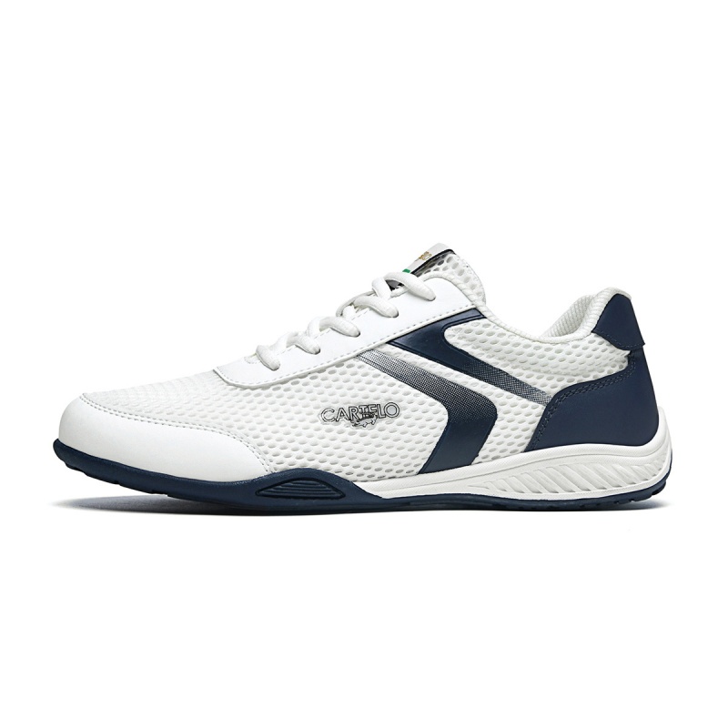 

CARTELO Модные дорожные туфли с амортизацией удобные повседневные мужские сине-белые бело-голубые летние, цвет White Blue-Summer