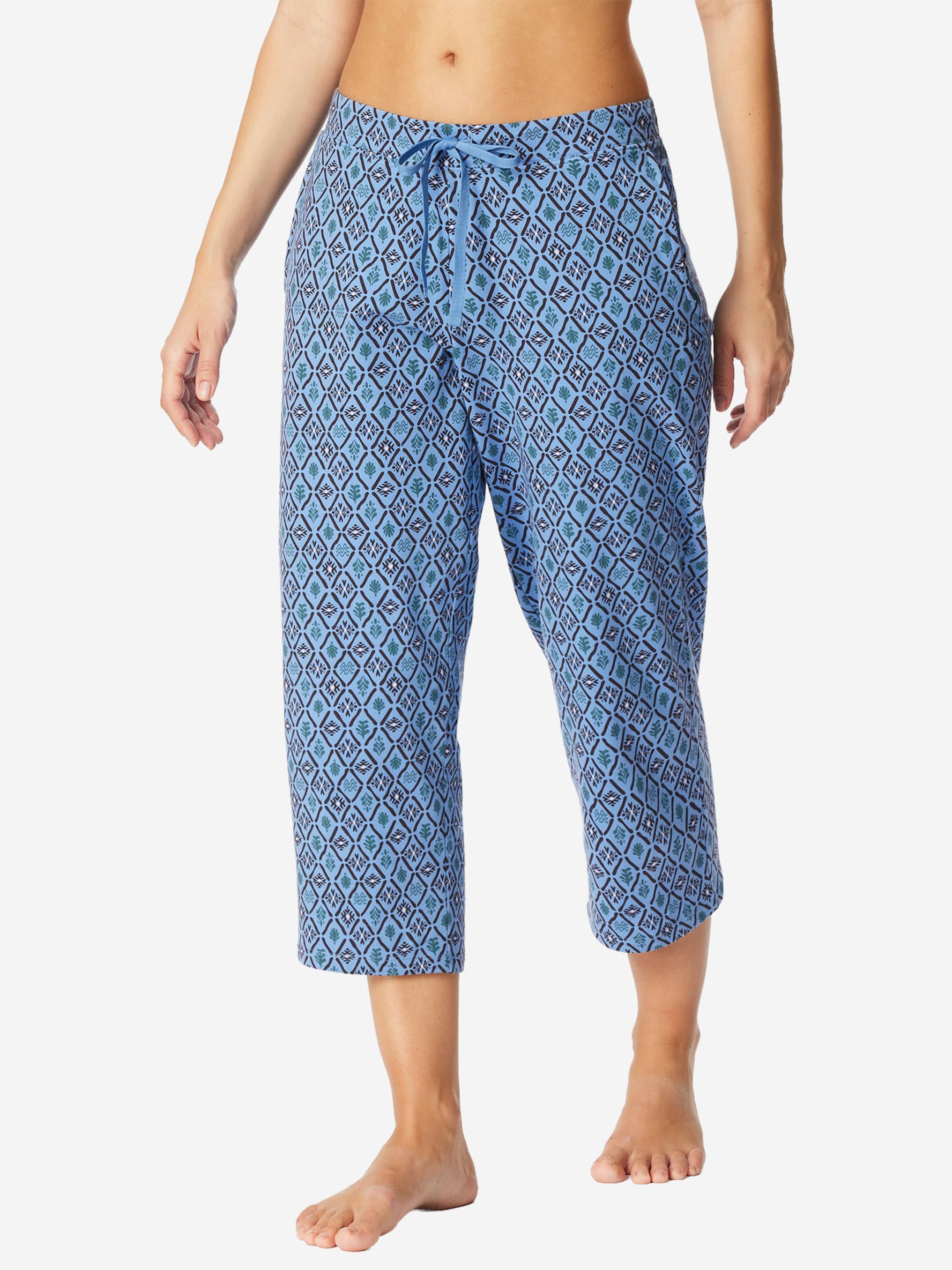 

SCHIESSER Пижамные штаны 'Mix+Relax' в светло-голубом цвете