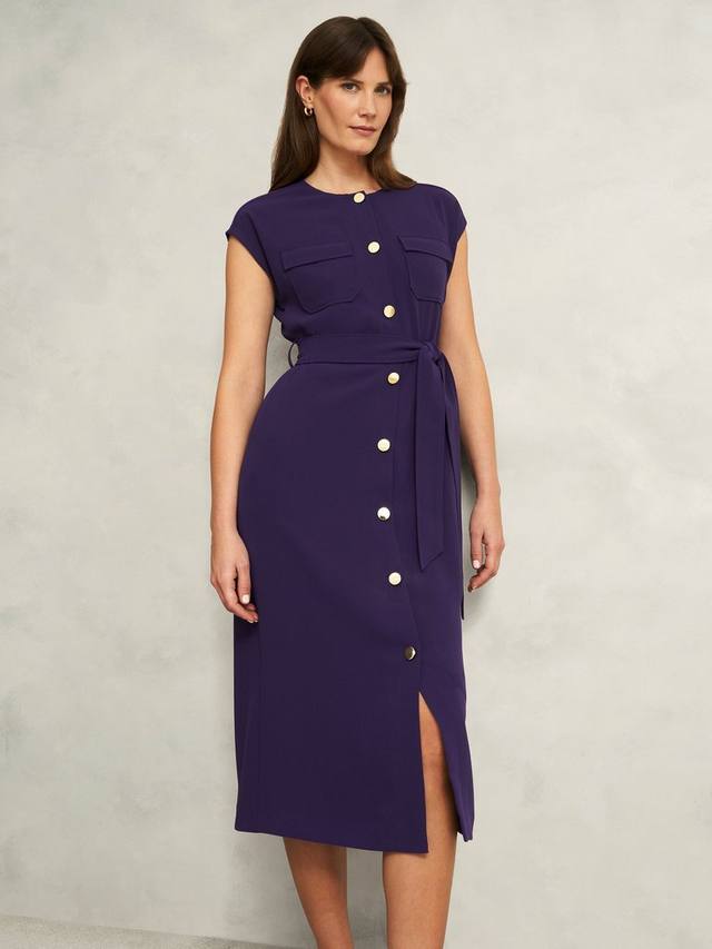 

Миниатюрное платье-рубашка от тани Hobbs, цвет Grape Purple