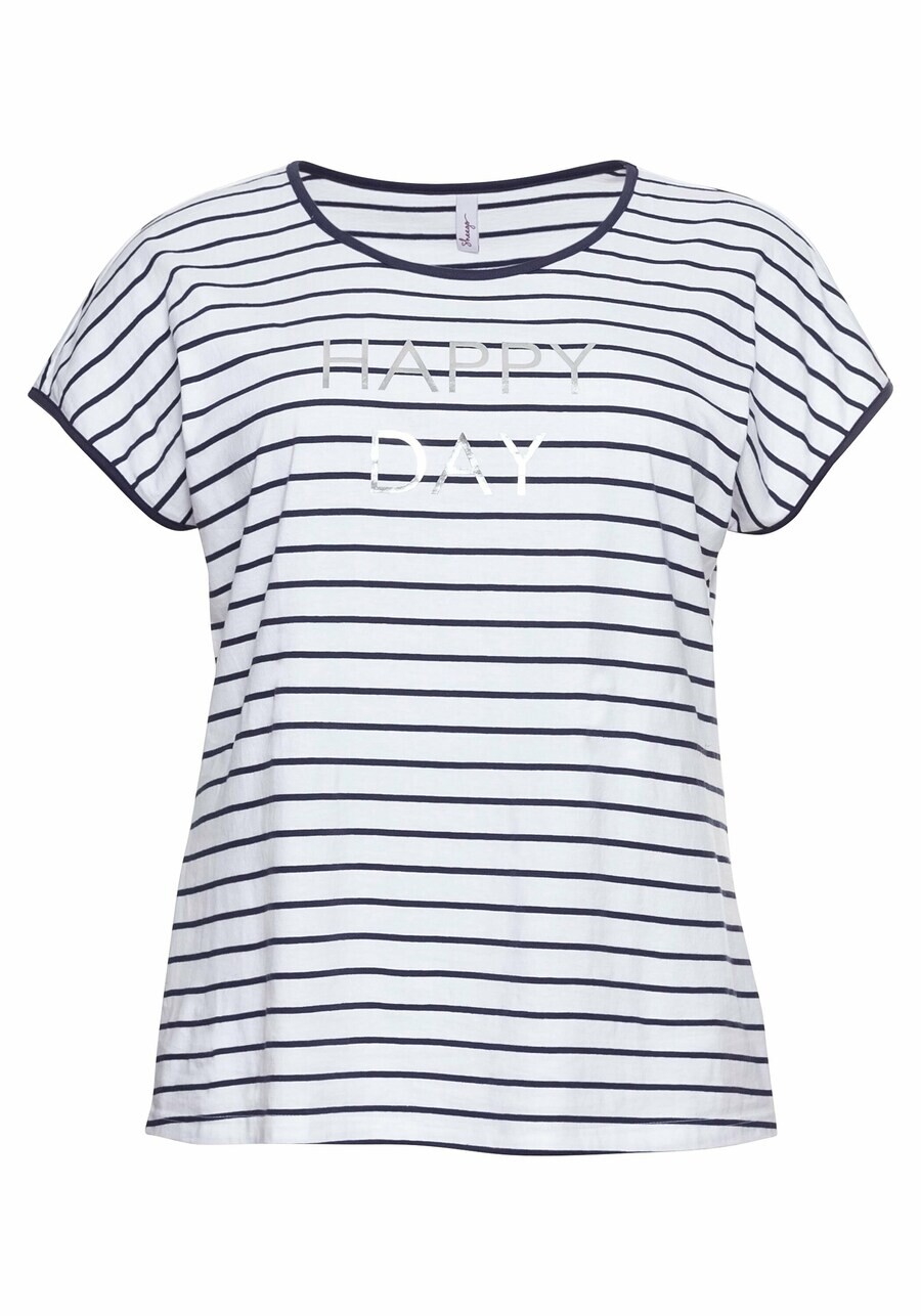

Футболка SHEEGO Shirt, цвет marine blue/white