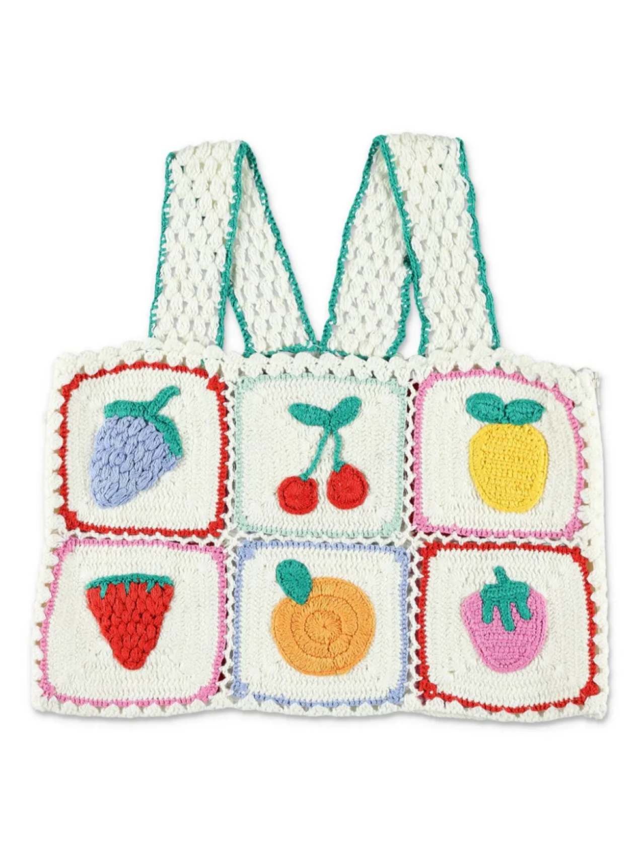 

Топ Stella McCartney Kids с фруктами и крючком, белый