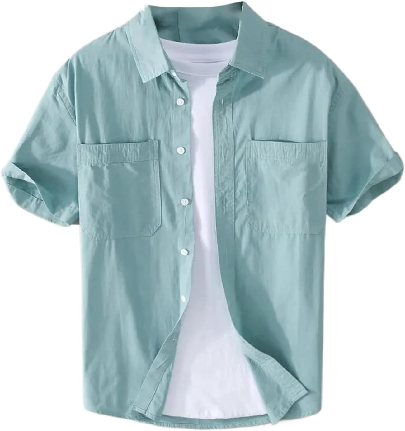 

Летняя мужская рубашка с коротким рукавом MQMYJSP