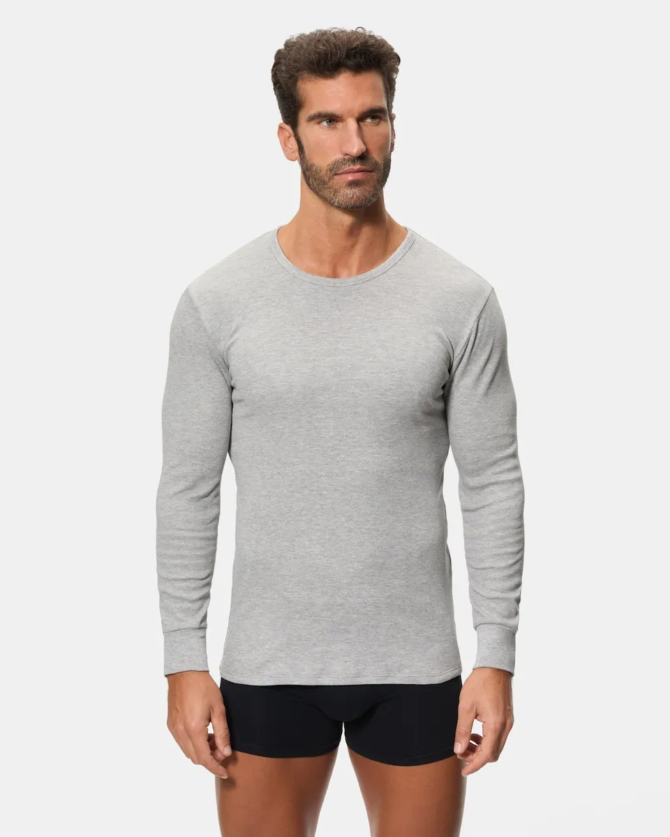 

Мужская термобельевая футболка белого цвета с длинным рукавом Abanderado