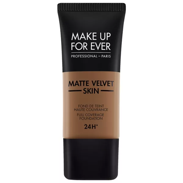 

Тональная основа с матовым бархатистым эффектом и полным покрытием Make Up For Ever, цвет y535 chesnut