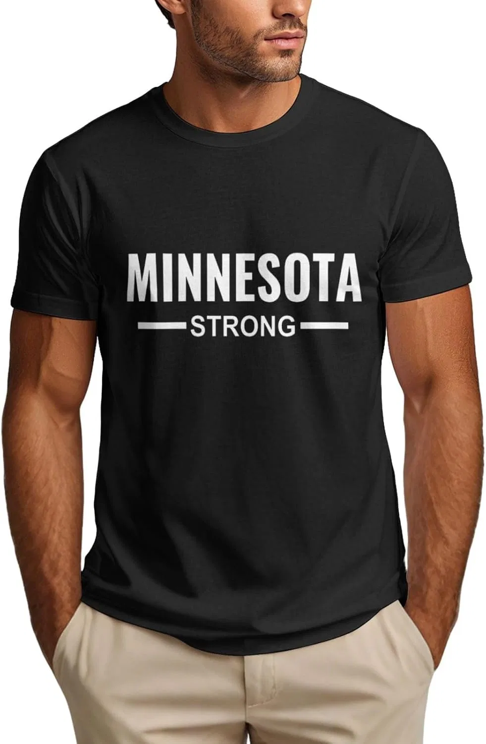 Футболка Minnesota Strong с коротким рукавом Generic, черный