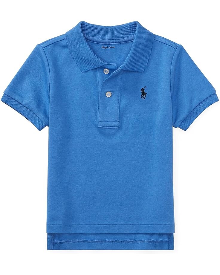 

Поло Polo Ralph Lauren Kids Cotton Interlock Polo Shirt, цвет Scottsdale Blue