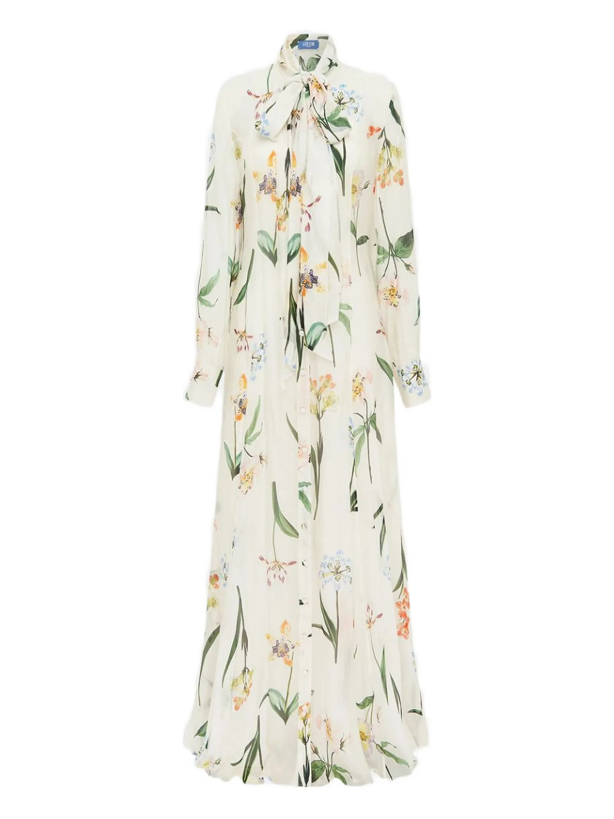 

Платье макси Lilith с завязками Leo Lin, белый