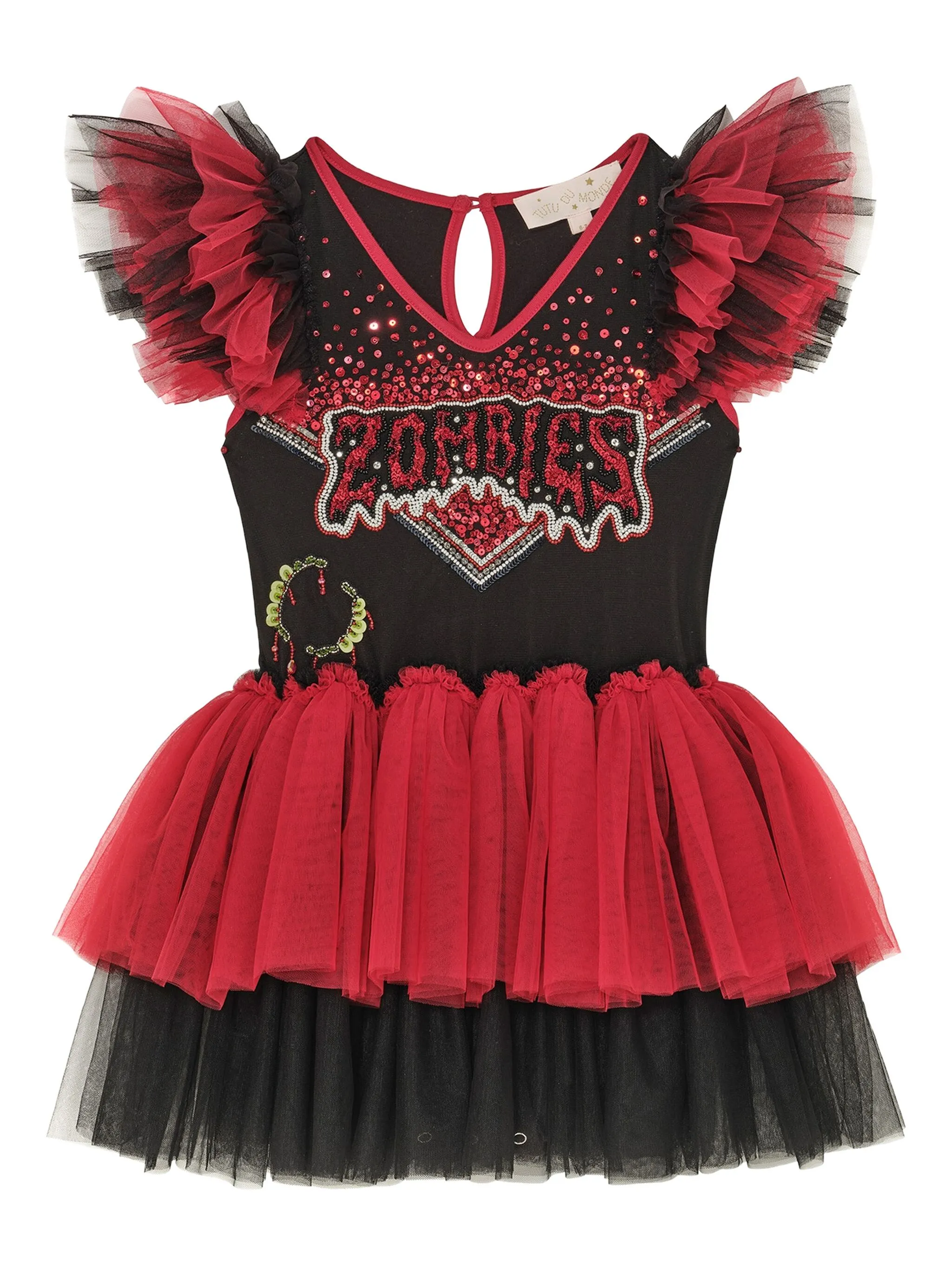 

Платье из тюля с пайетками Tutu Du Monde, красный