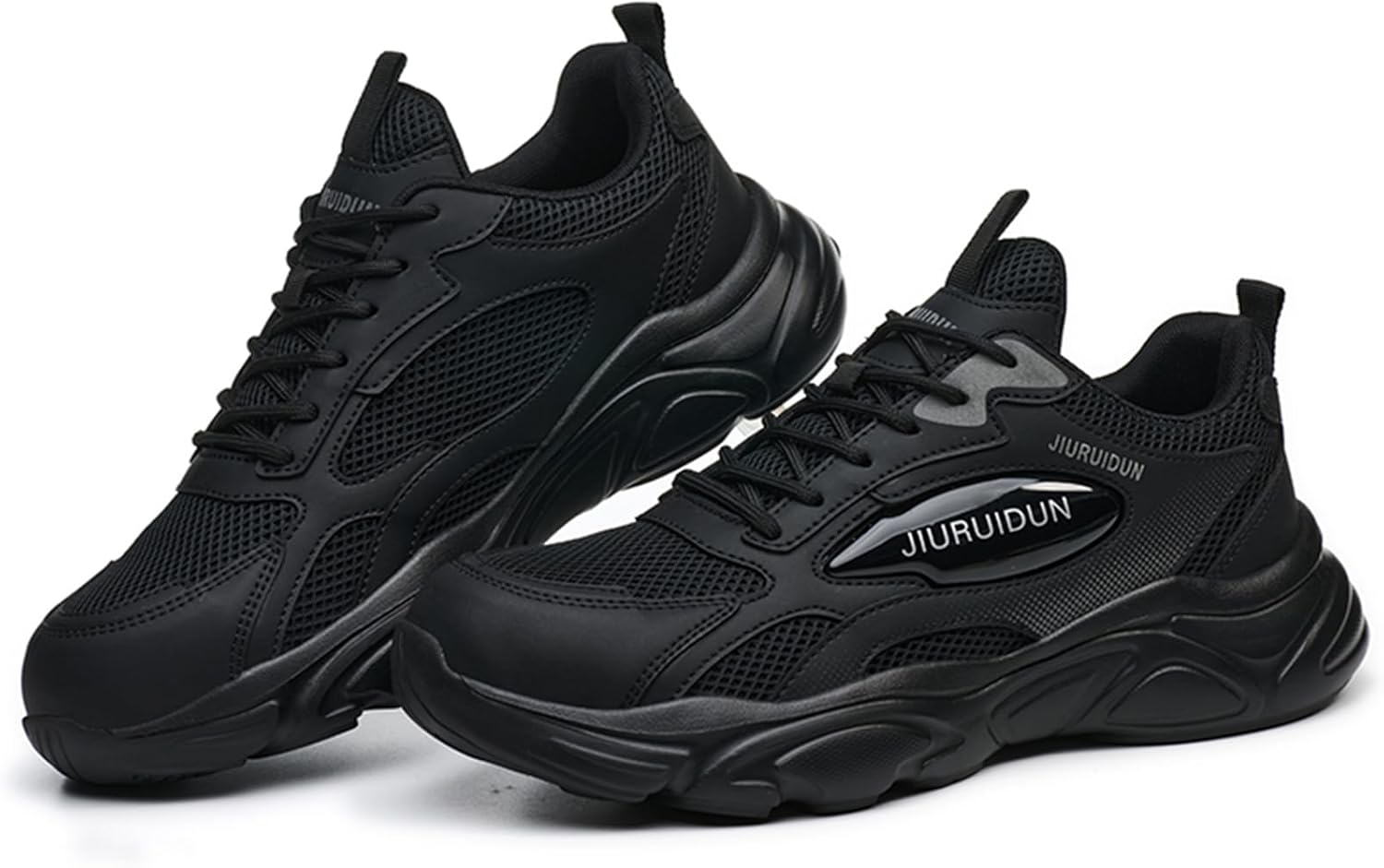 

Мужские ботинки Nutropa с металлическим носком, легкая защитная рабочая обувь, комфортные дышащие ботинки с композитным носком, противоскользящие и неразрушимые, черный