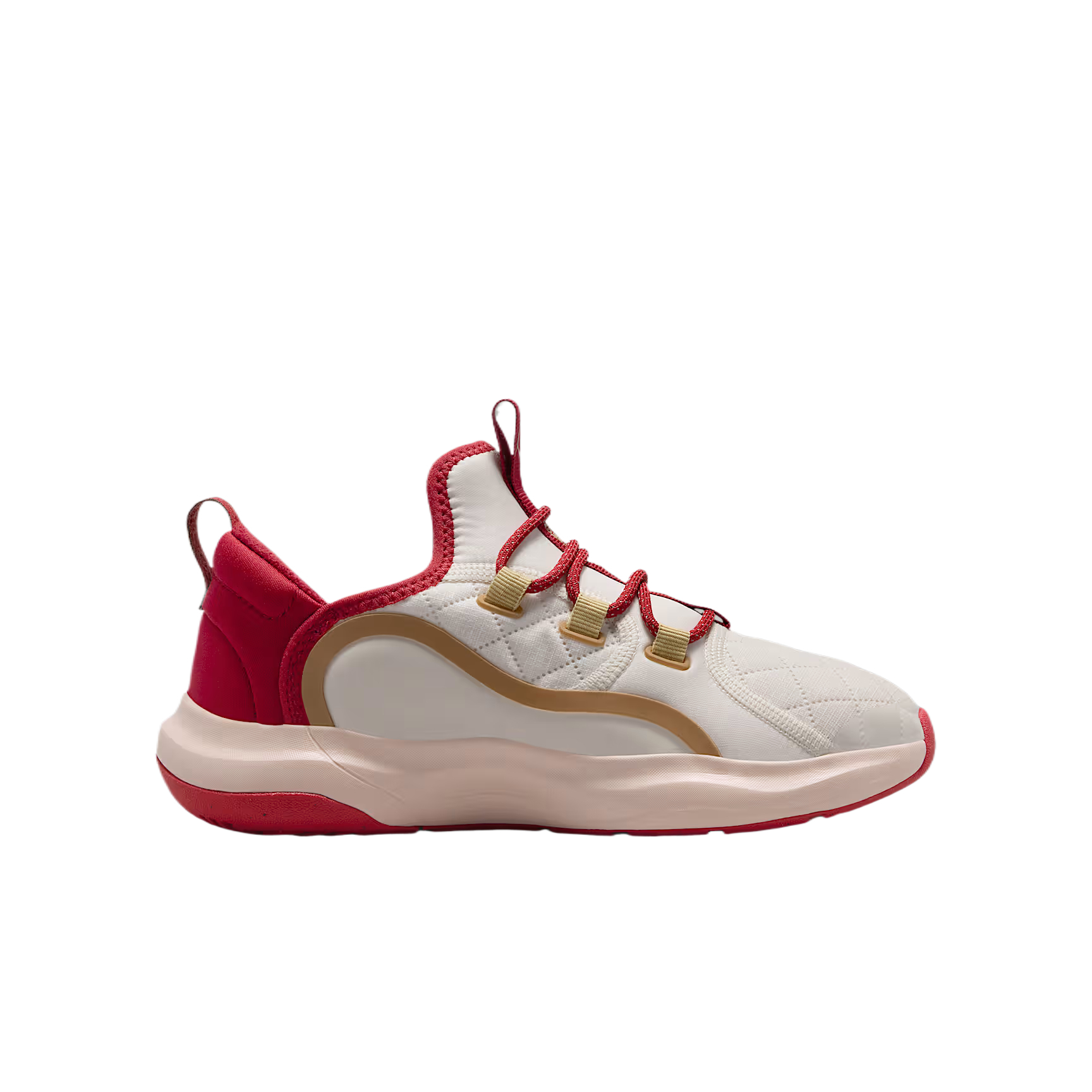 23/7.2 Synthetic Leather, Textile Low top Детские баскетбольные кроссовки Kids' Jordan, sail белый/розовый белый/темно team красный/metallic — фото 3