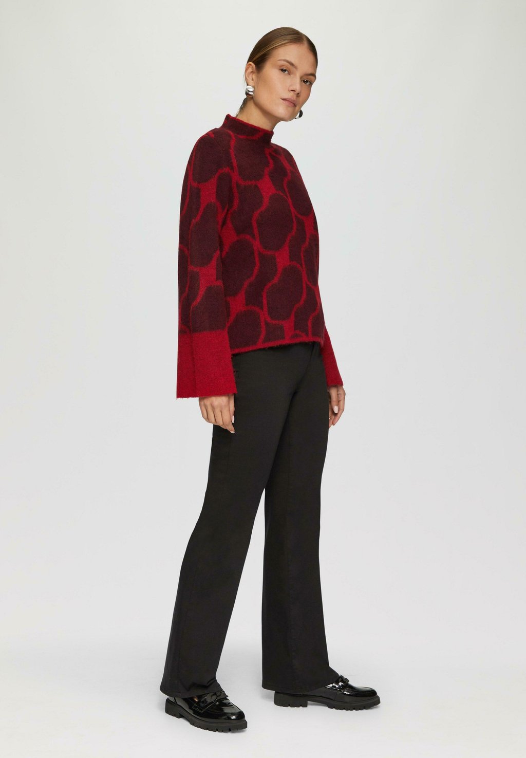 

Джемпер KUSCHELIGER MIT JACQUARD-MUSTER s.Oliver BLACK LABEL, бордовый