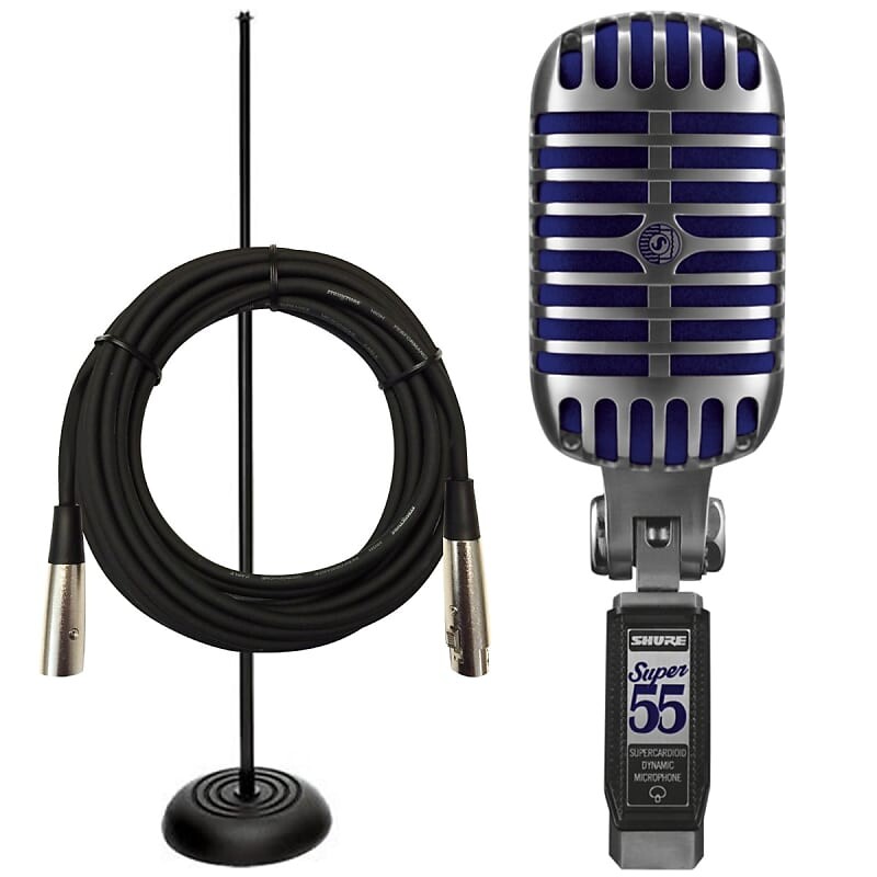 

Вокальный микрофон Shure Super 55 Deluxe Supercardioid Dynamic Microphone