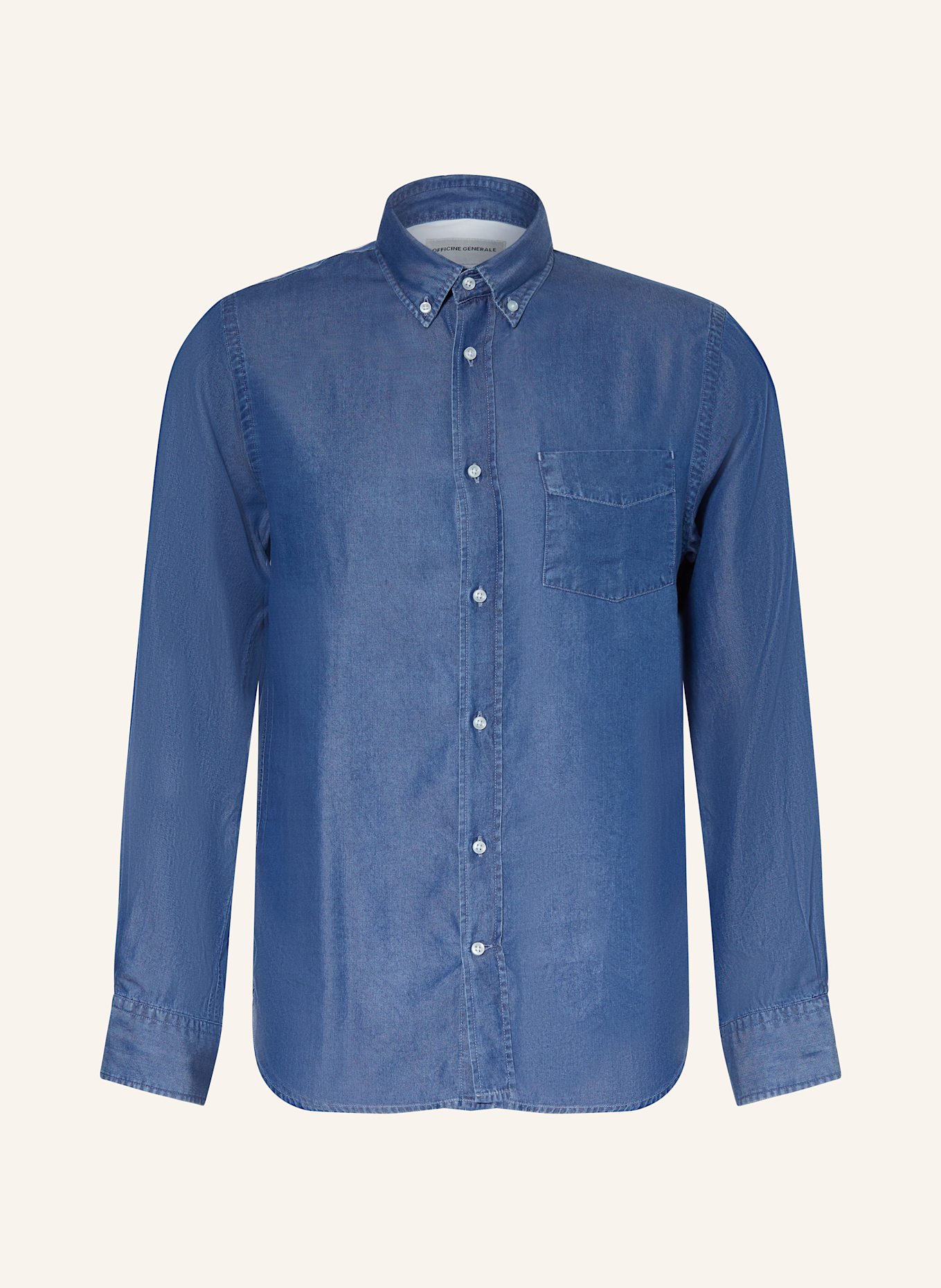 

Рубашка bart regular fit в джинсах look Officine Générale, синий