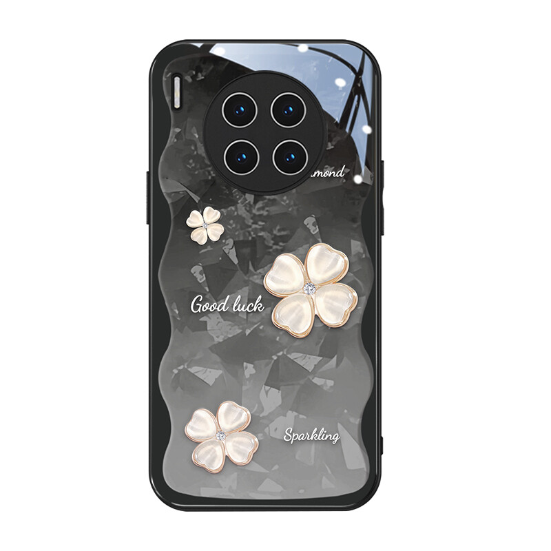 

Чехол для телефона Hizeus Sea Diamond, Glass case Lucky four-leaf clover black