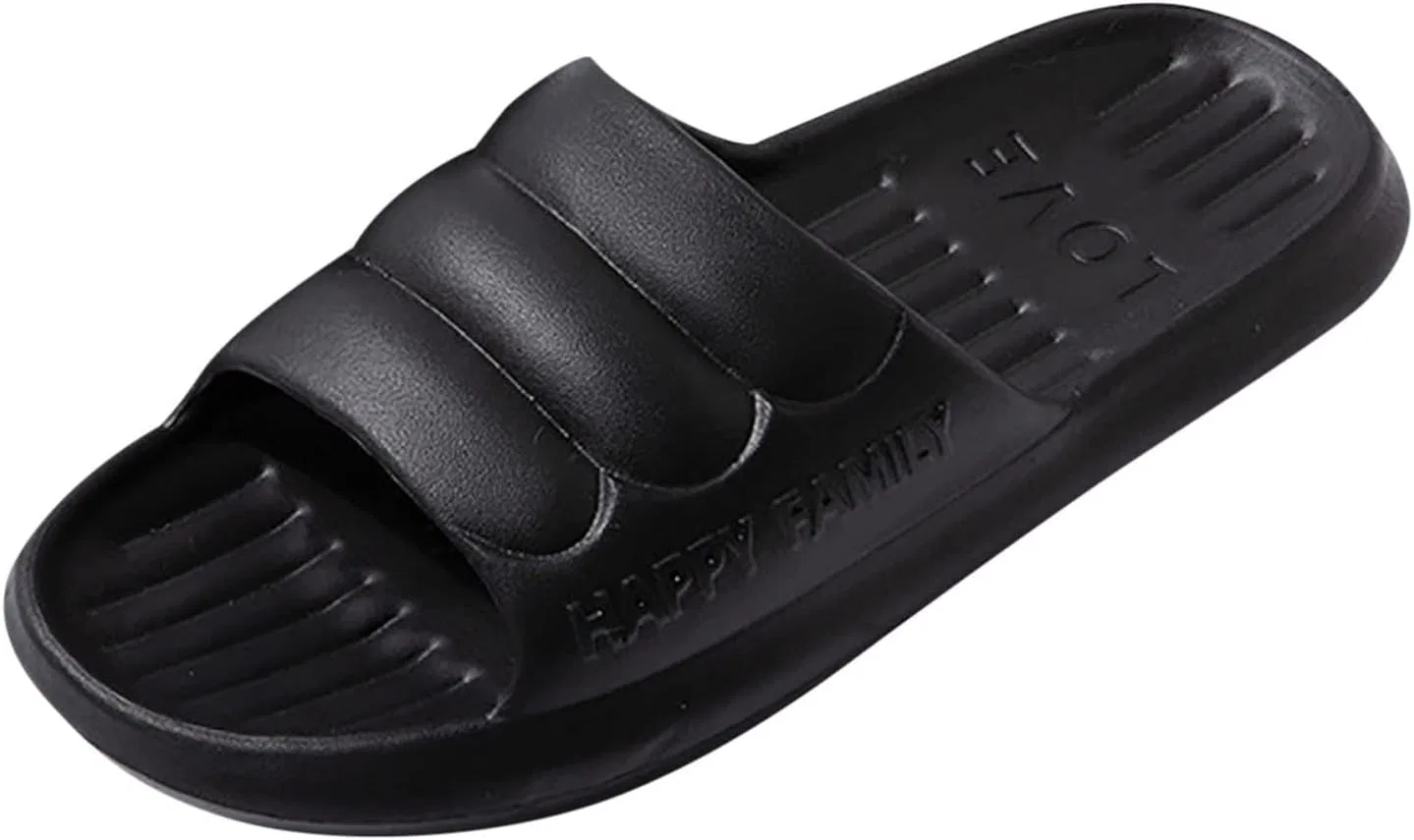Badelatschen Herren Sandalen Тапочки Hausschuhe Männer & Slides Für Hauslatschen Badeschlappen Hausschlappen Schlappen Тапочки Badeschuhe rutschfeste Summer RYTEJFES, Schwarz
