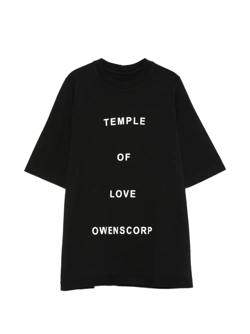 Футболка с крупным принтом Rick Owens Kids, черный
