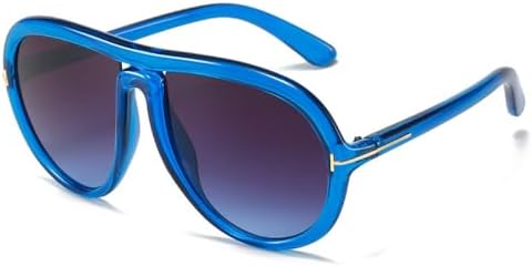 

Солнцезащитные очки для женщин в крупной оправе 2027 года, модные градиентные солнцезащитные очки, стильные разноцветные очки с защитой от УФ-излучения UV400 MTZJH, C5blue-grayblue