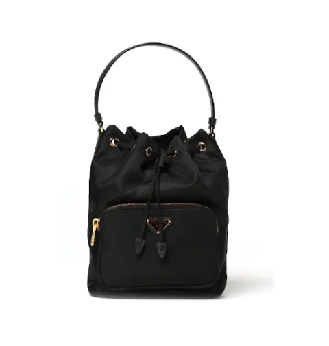 

Сумка PRADA Duet Re-Nylon bucket bag 'Black Gold'