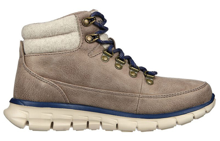 Женские ботинки Skechers зимние на шнуровке, бежевый — фото 2