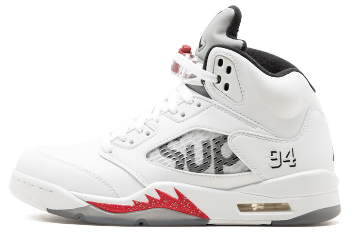 

Кроссовки Jordan 5 Retro Supreme White, Серый, Кроссовки Jordan 5 Retro Supreme White