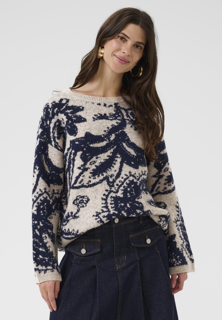 

Джемпер Cream CRTEMIKKA KNIT PULLOVER, Navy Paisley/Dark Blue