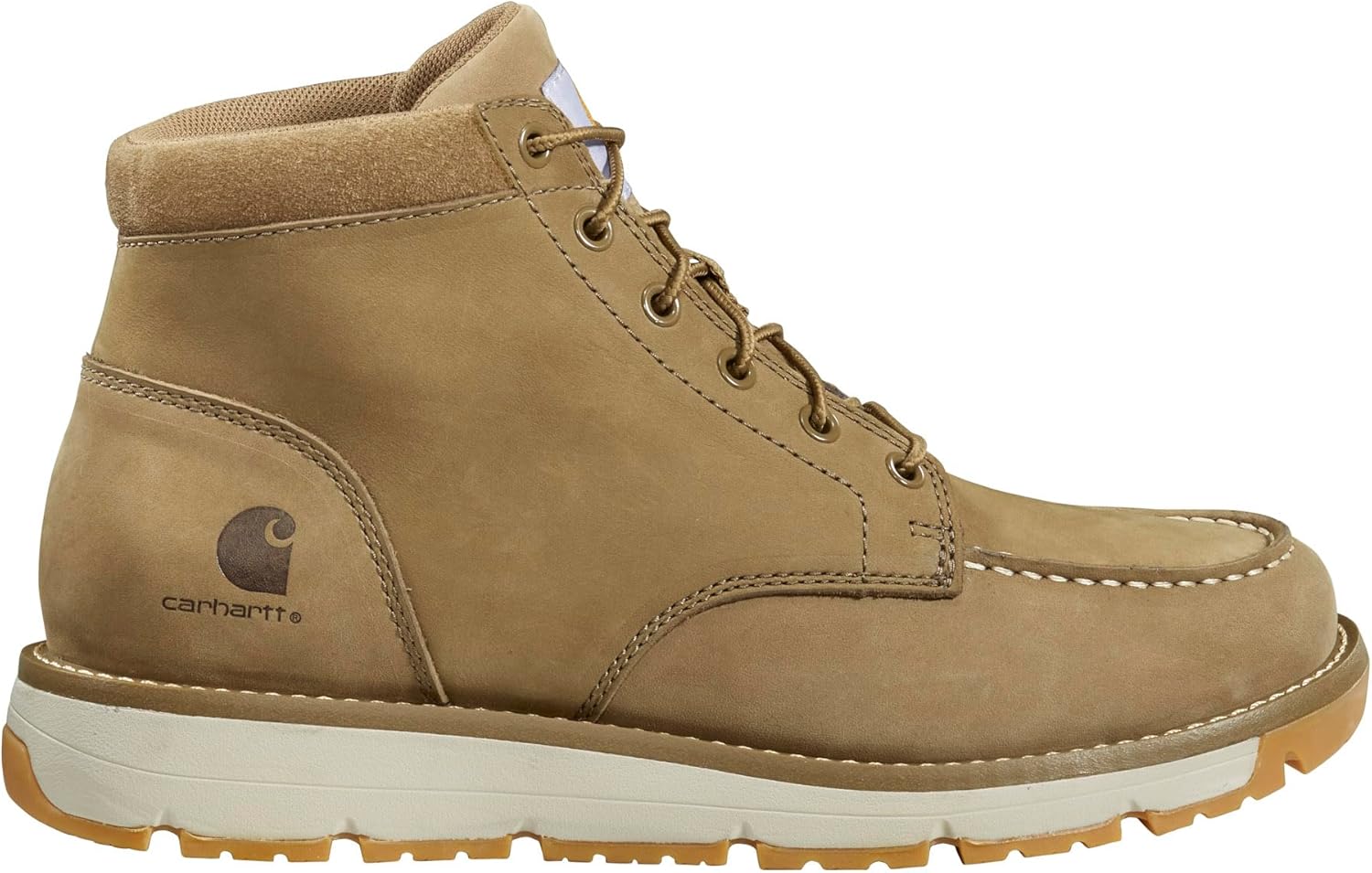 

Carhartt Millbrook Moc Toe ботинки для мужчин - 5-дюймовые рабочие ботинки на клиновидной подошве, устойчивые к скольжению и EH, из промасленной кожи, с дышащей мембраной и легкой промежуточной подошвой EVA, Coyote Nubuck