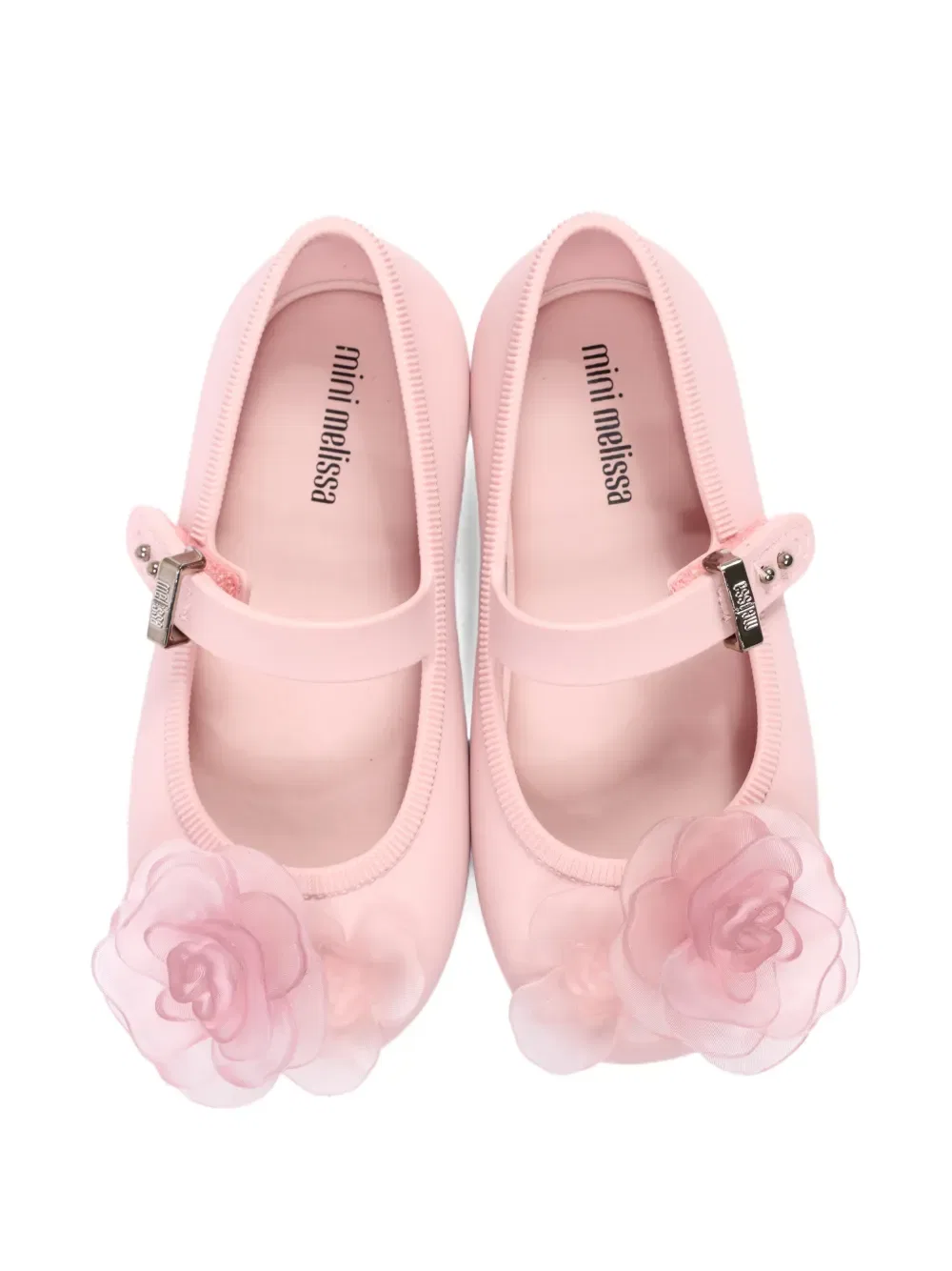 Балетки с цветочным декором Mini Melissa, розовый — фото 3