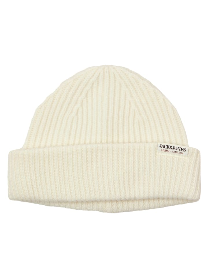

Jack and Jones Шерстяная шапка JACPREM кремового цвета