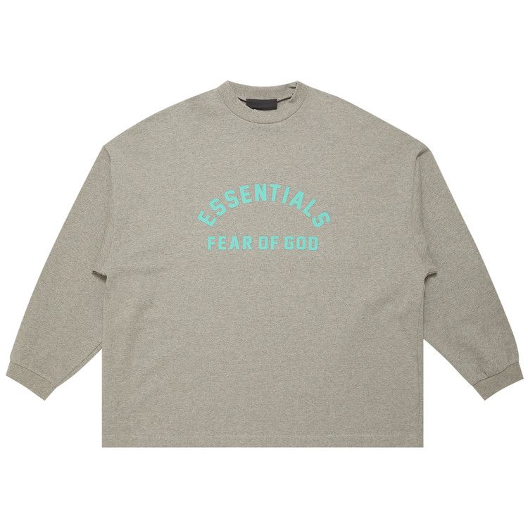 

Футболка Fear of God Essentials Long-Sleeve T-Shirt, Dark Heather Oatmeal