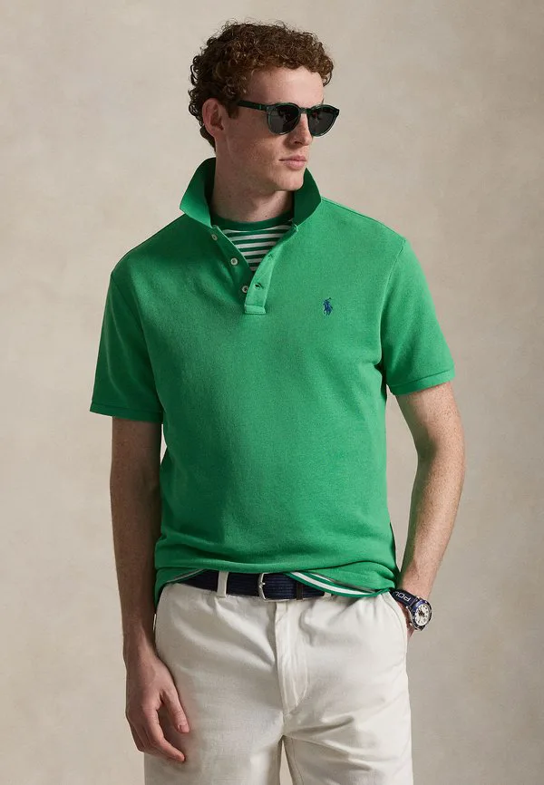 Рубашка поло из французского махрового трикотажа Polo Ralph Lauren, Summer Emerald