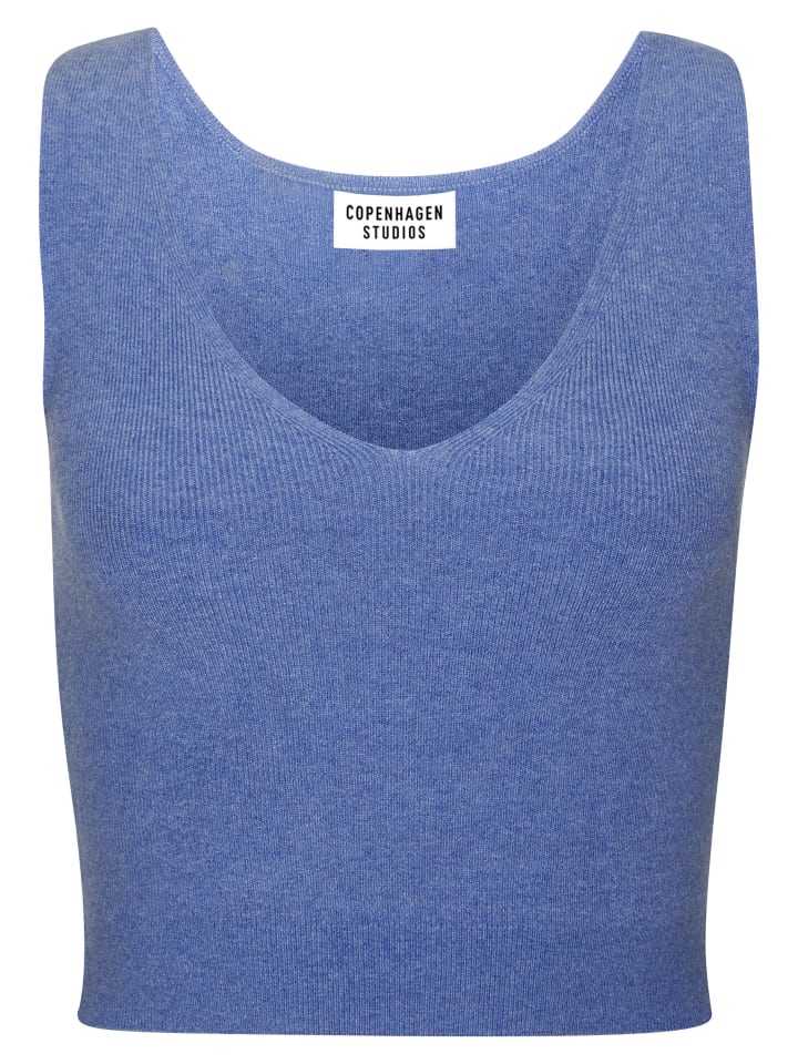 

Copenhagen Studios Вязаный топ синего цвета