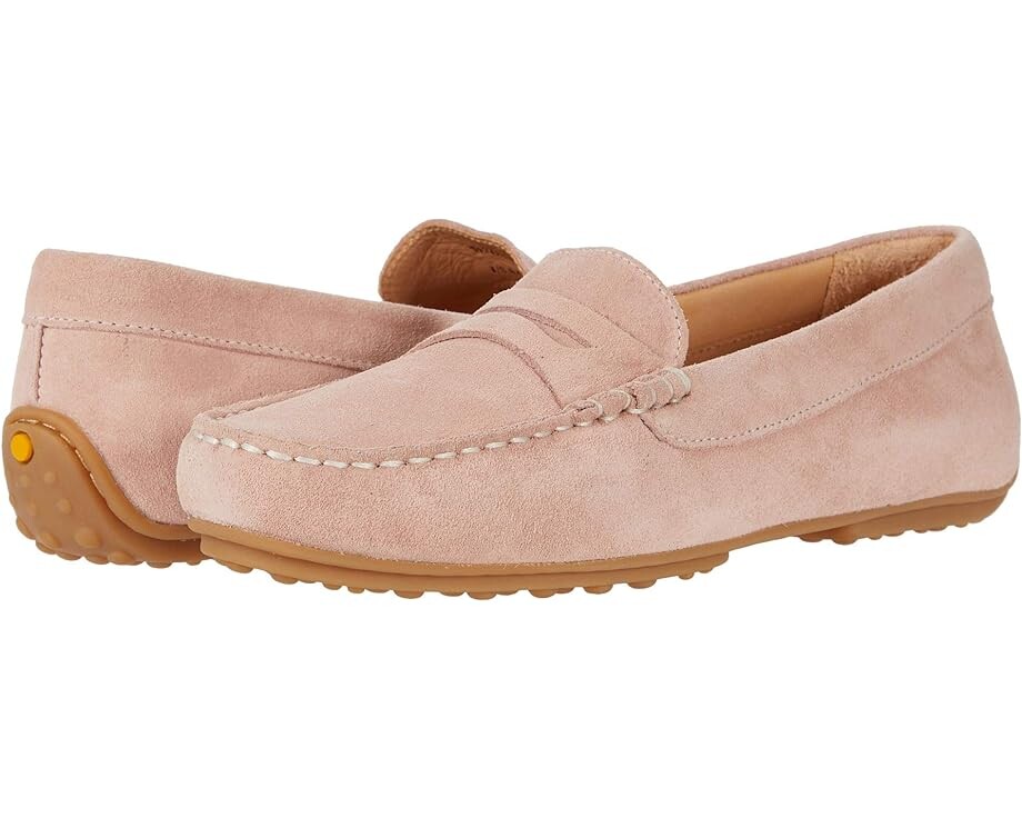 

Лоферы Samuel Hubbard Free Spirit For Her, цвет Petal Pink Suede/White Topstitch/Gum Sole