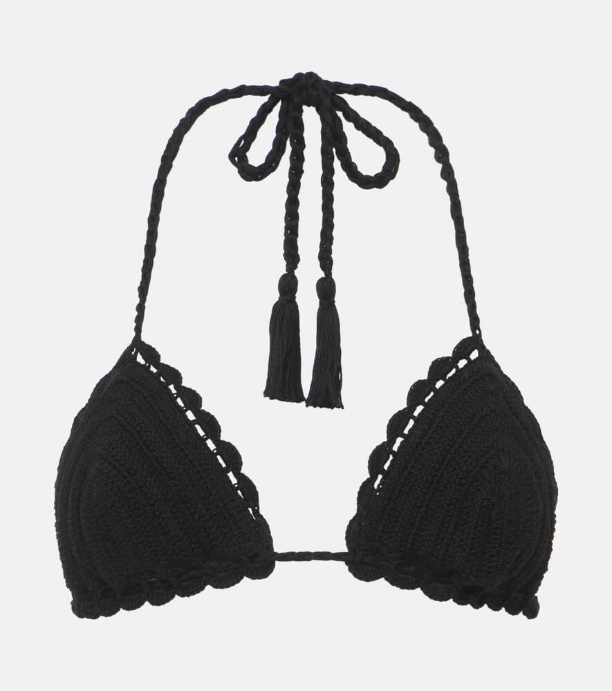 

Вязаный хлопковый топ-бикини Anna Kosturova, Black
