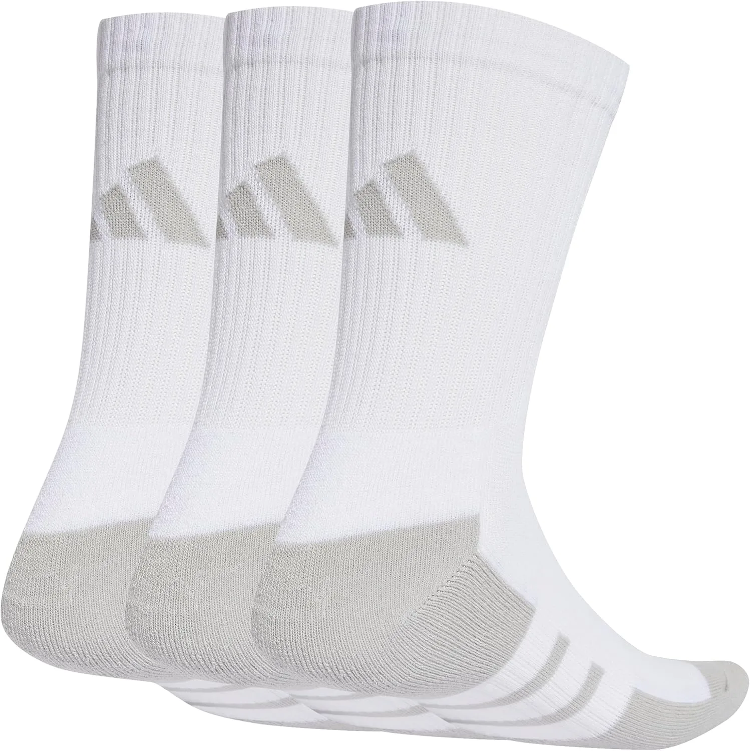 Носки ADIDAS Socks Essentials CLIMACOOL Crew Socks, 3 пары, унисекс, белый/серый — фото 3