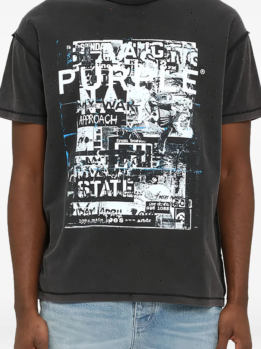 

Футболка наизнанку Purple Brand, серый