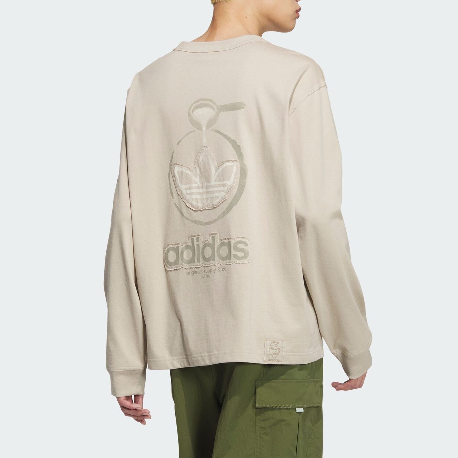 Толстовка TOC унисекс светло-коричневая Adidas Originals, коричневый — фото 3