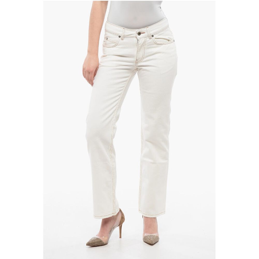 

Белые хлопковые джинсы Деним Off-White, White