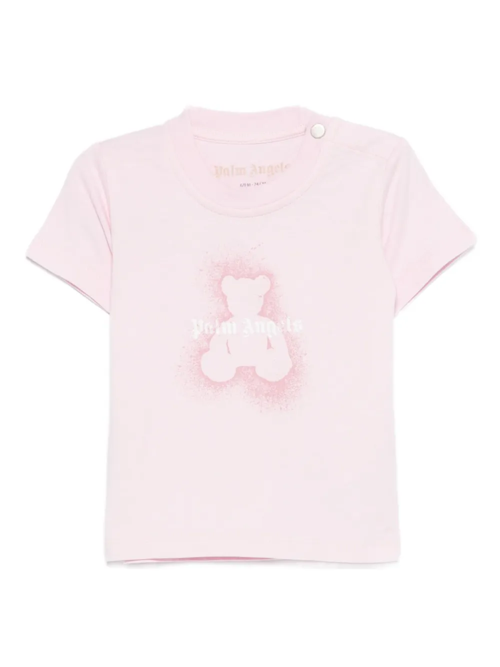 

Футболка с принтом медведя Palm Angels Kids, розовый