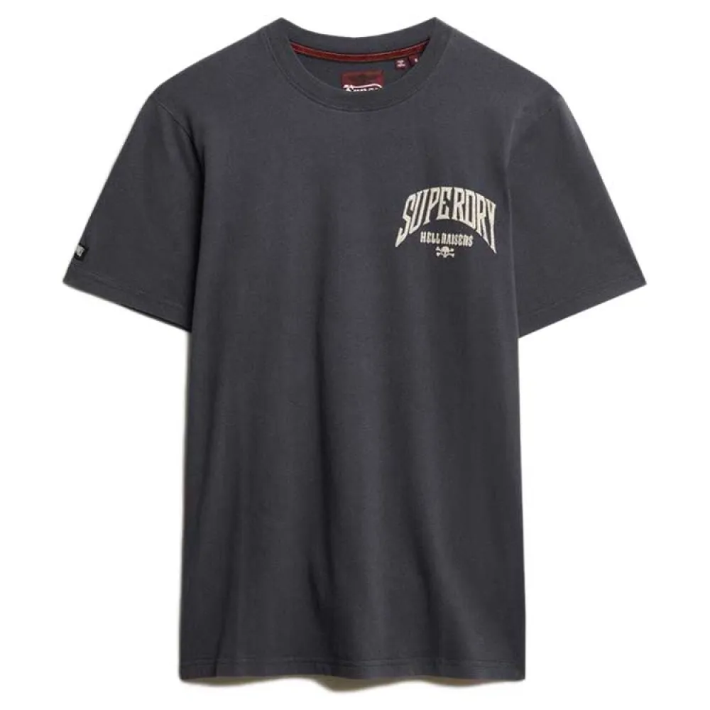 

Футболка с коротким рукавом Superdry Biker Rock Relaxed Fit, серый