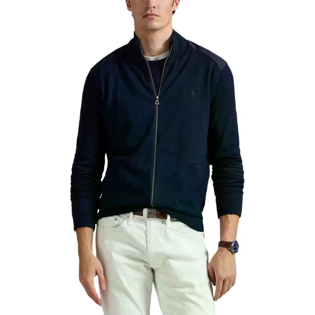 Водолазка-кардиган на молнии Polo Ralph Lauren, Marine Blue — фото 4