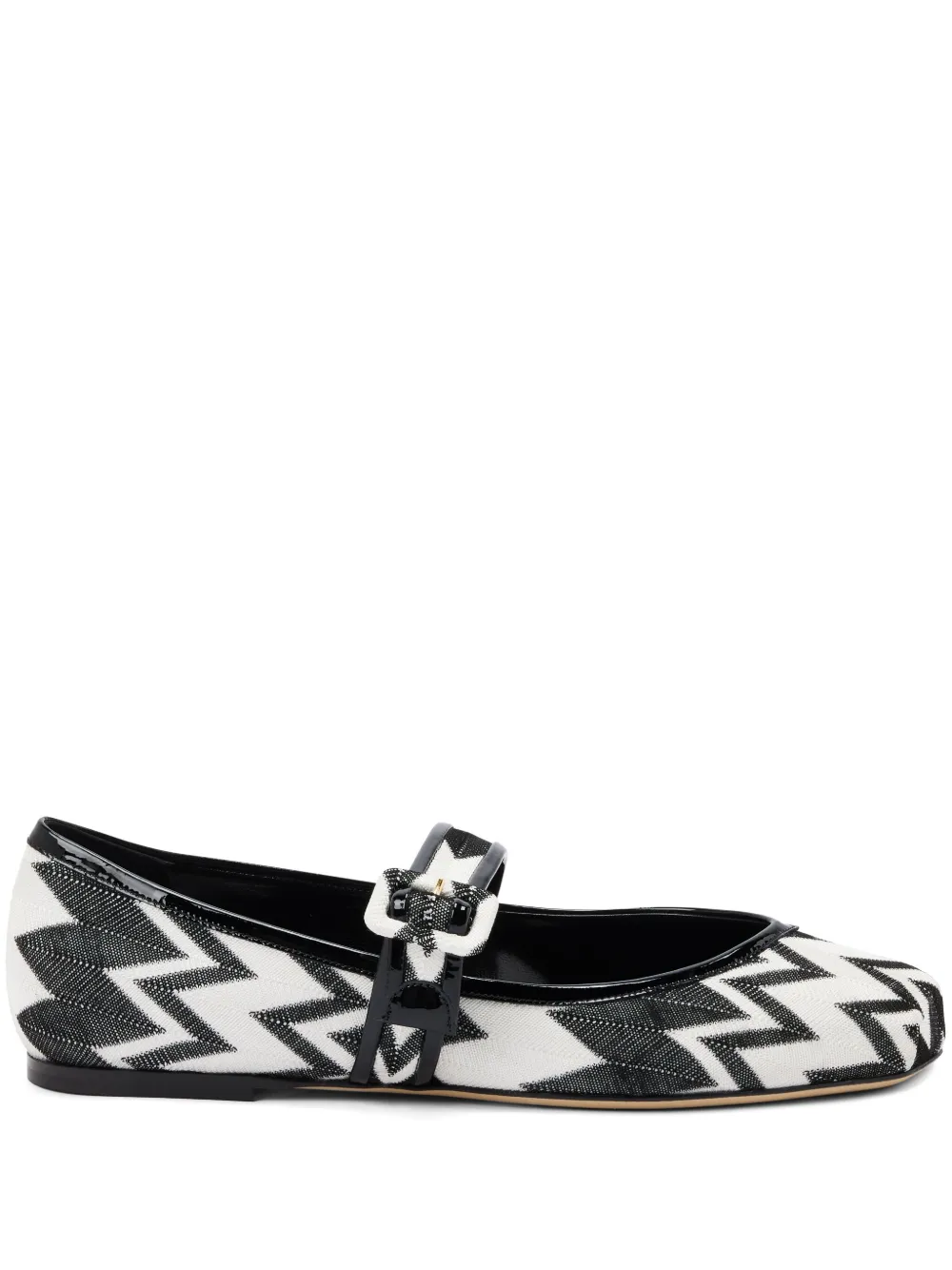 Балетки с узором зигзаг Missoni, белый