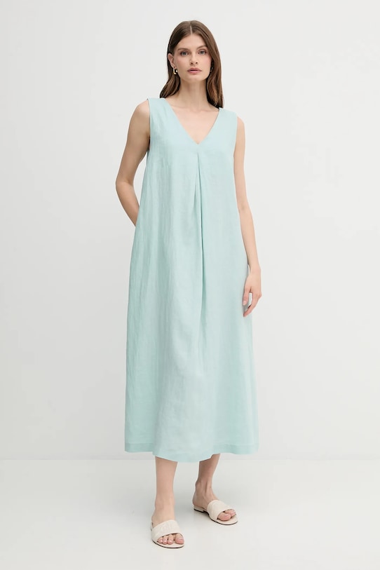 

Льняное платье United Colors Of Benetton, бирюзовый