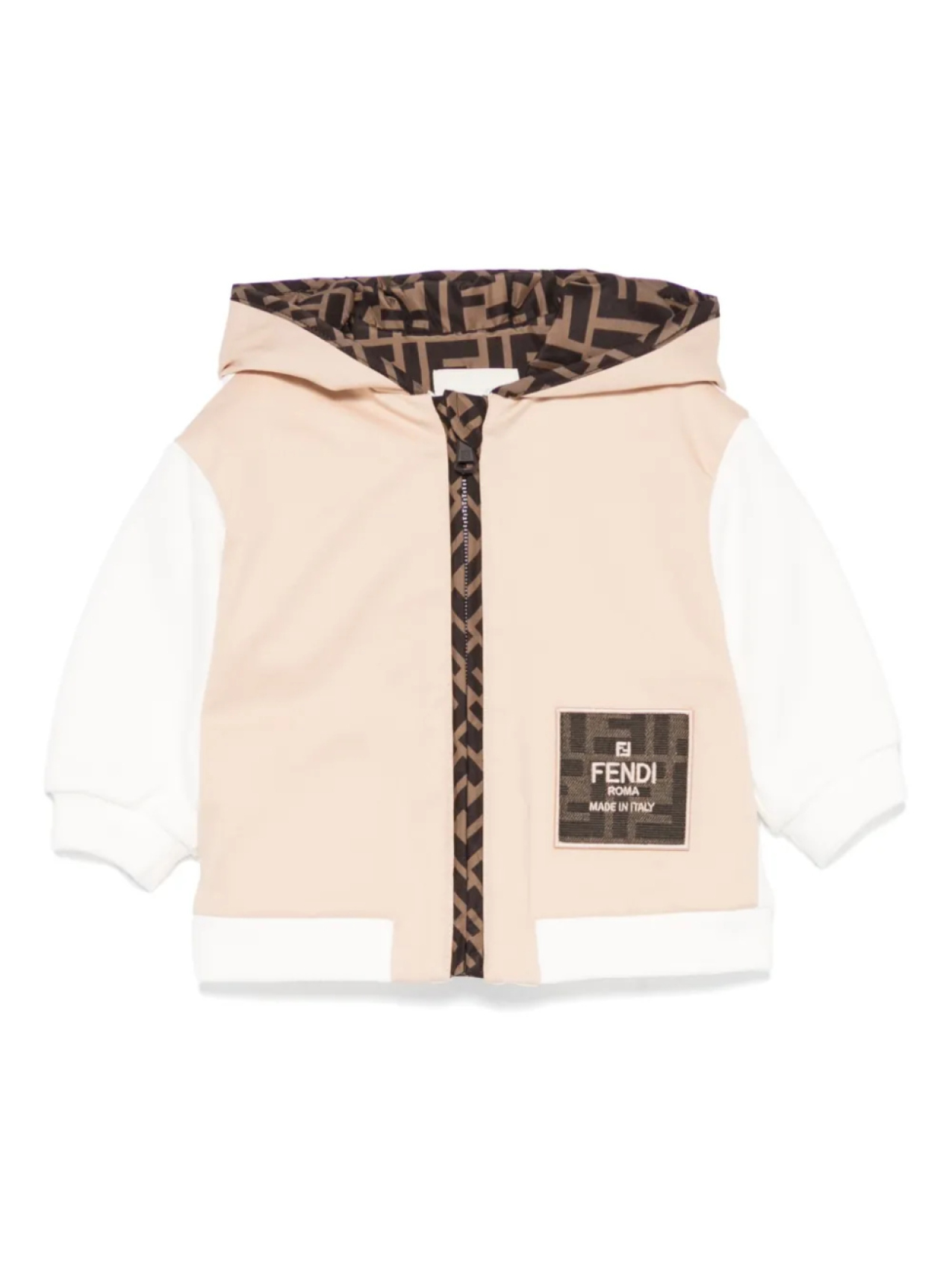 

Куртка с нашивкой-логотипом Fendi Kids, нейтральный