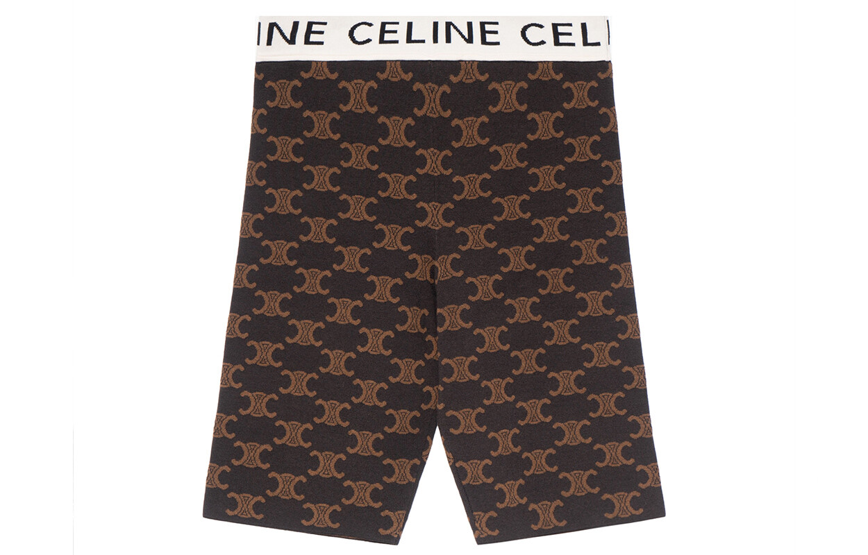 

Шорты Celine с монограммой, коричневый