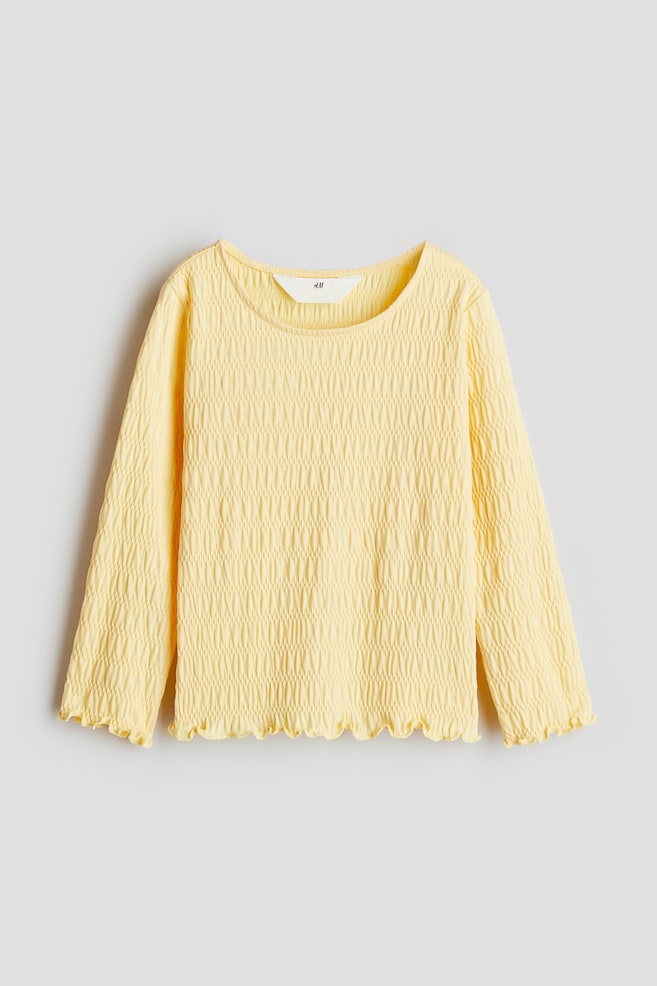 

Рубашка из джерси со сборками H&M, желтый