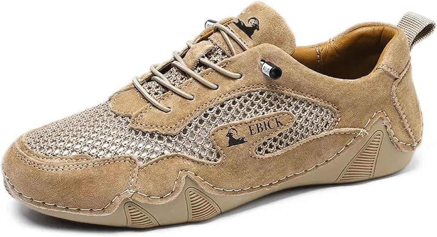 

Женские кожаные кроссовки Boxpopla с сеткой для улицы, для походов и прогулок, унисекс, нескользящие, на молнии, легкие, дышащие, комфортные, мягкие, летние спортивные туфли для вождения, хаки