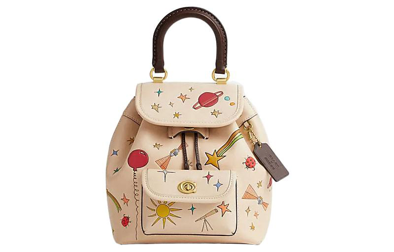 

X OBSERVED By US Collaboration Рюкзак из кожи коровы женский хаки COACH