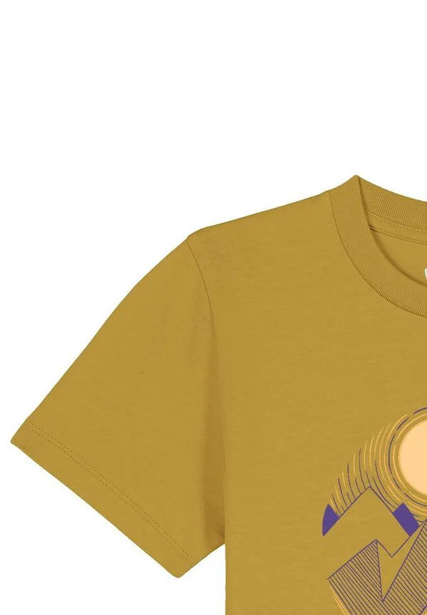 Футболка с геометрическим пейзажем (3 принта) Watapparel, Ochre — фото 4